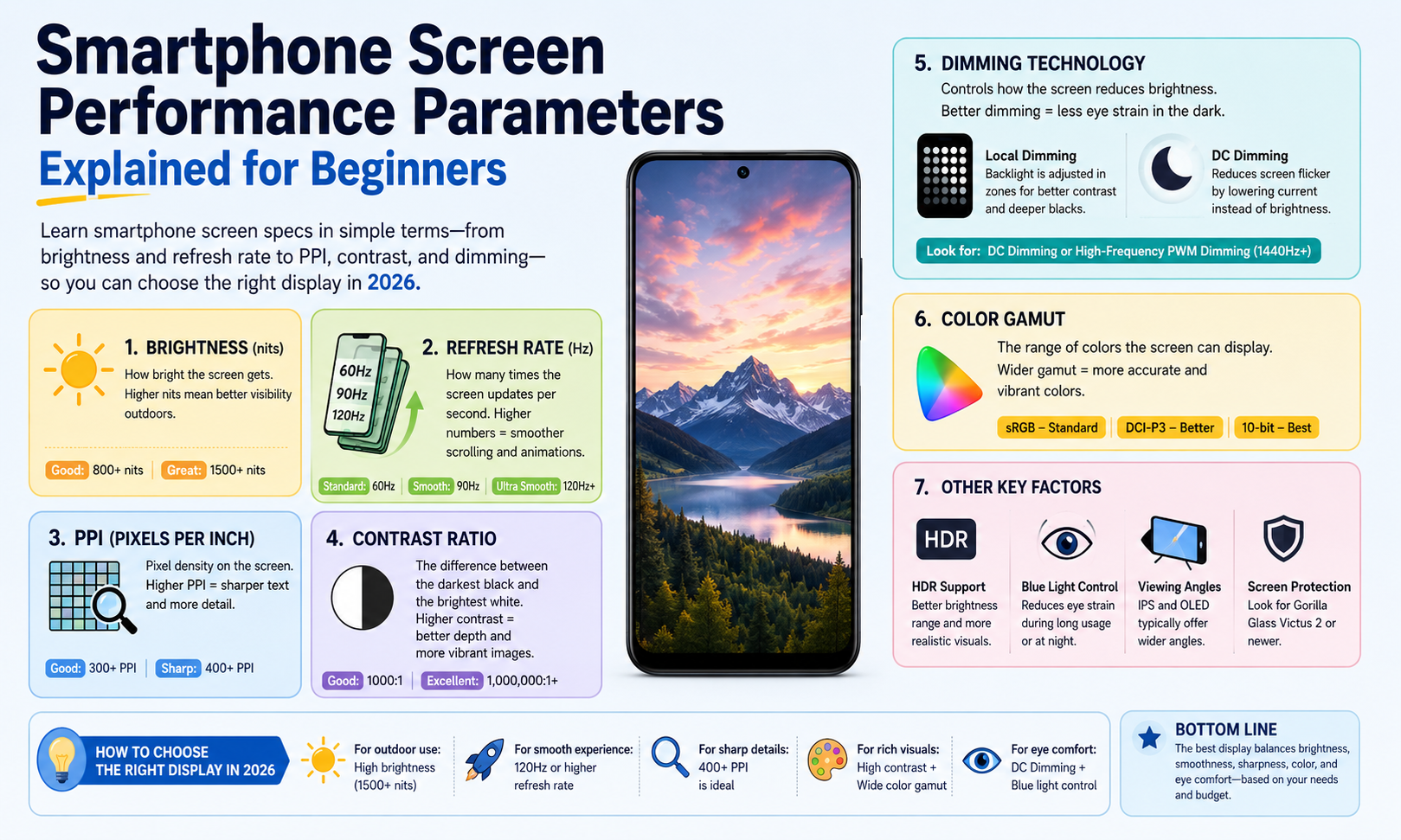 Smartphone Screen Performance Parameters Explained for Beginners